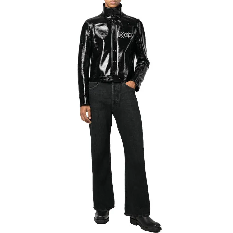 2024 autumn winter men's windproof slim fit motorcycle custom patch leather jacket for men_voghion.com