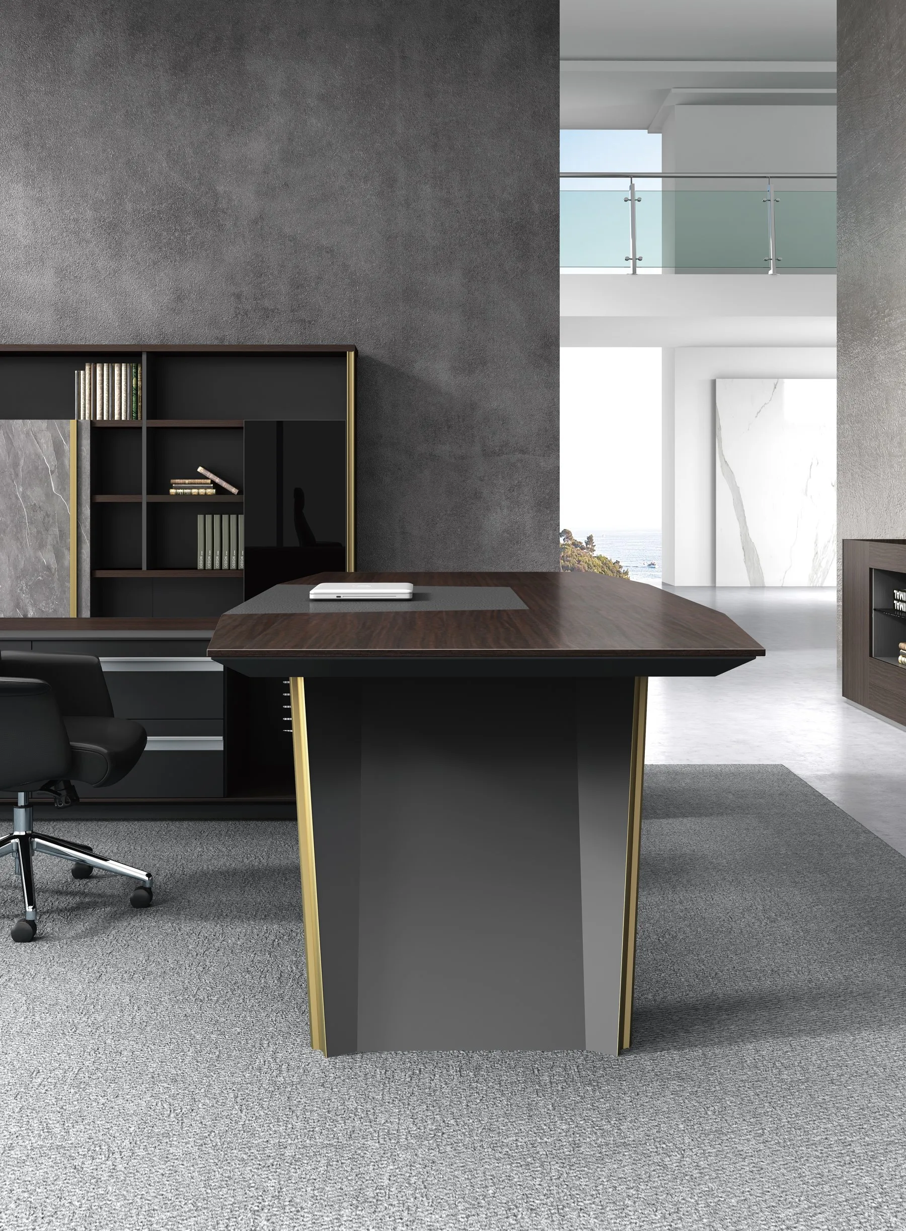 Attractive US Good Selling 2.4M Modern Design Luxury Workspace CEO Presidential Office Furniture Executive Desk