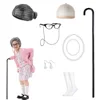 Set di orecchini con collana a catena per occhiali cat eye grigio updo-nero