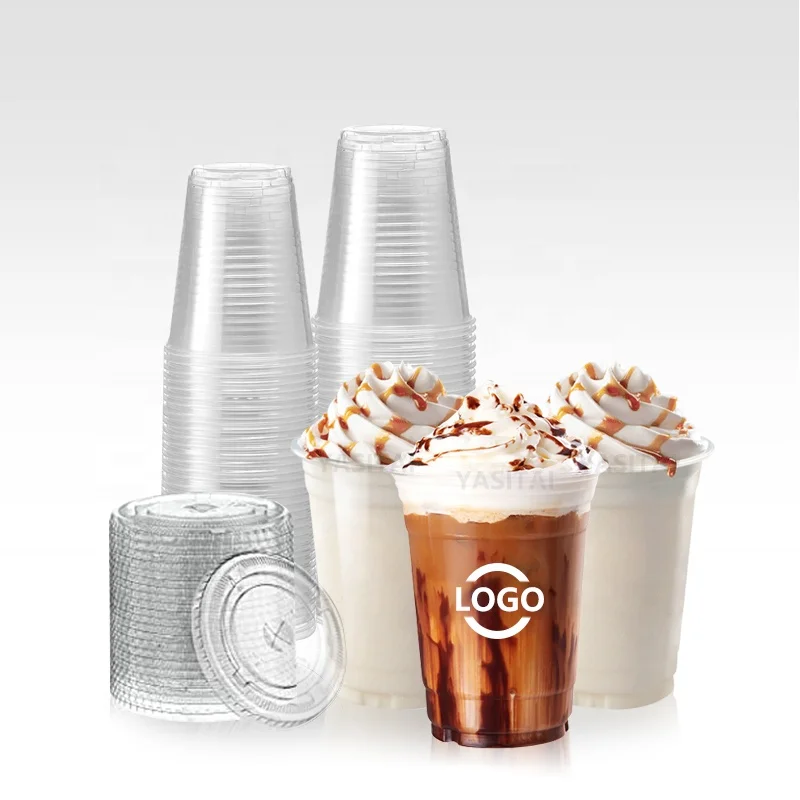 China Supplier 12oz 14oz 16oz 18oz 20oz 24oz Disposable Drinking Coffee Cups  Plastic Pet Cold Juice Beverage Cup Slush Milkshake Smoothie Ice Cream Cup  with Lid - China Coffee Cup and Plastic