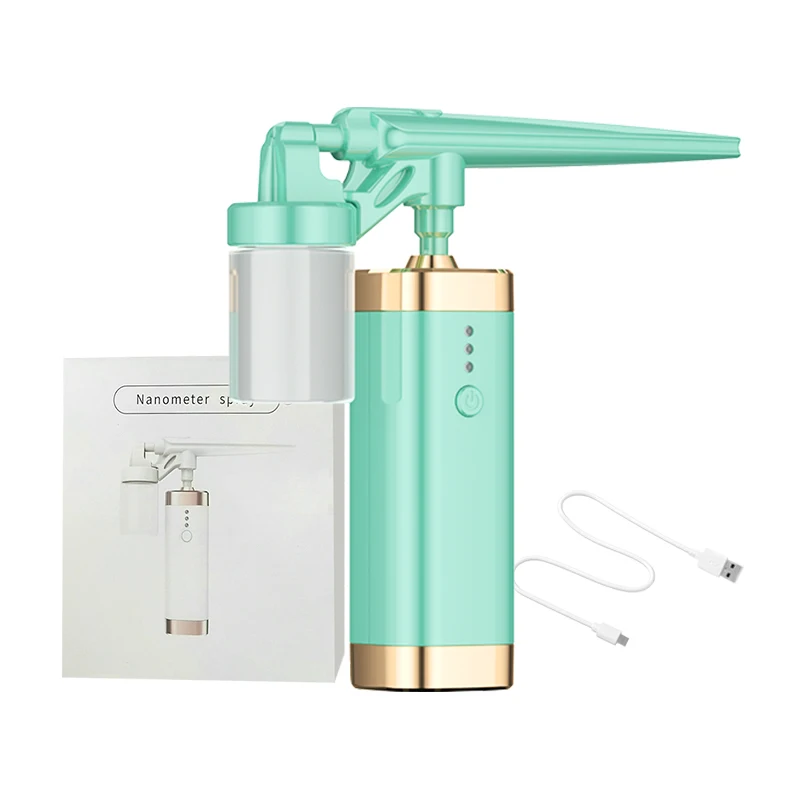 Portable facial Nano water supplement hand-held oxygen injection instrument mist sprayer Oxygen Therapy Facial Machine
