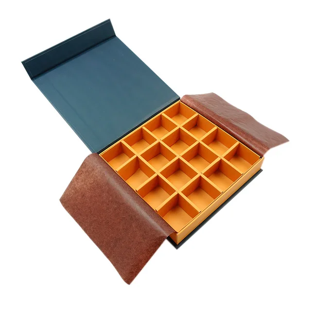 chocolate folding packaging gift luxury box of chocolates boxes with plastic tray small candy slot