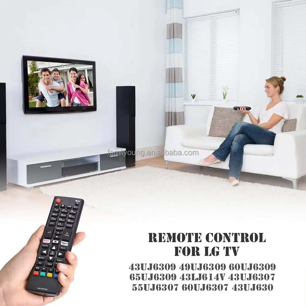 Universal Remote Control AKB75095308 for LG TV Models