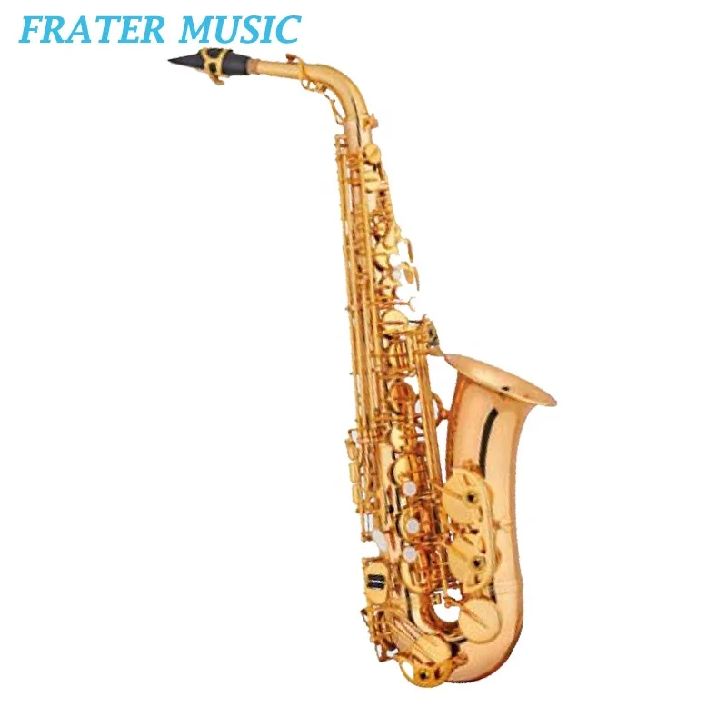 高級金メッキ表面処理真鍮製Eb調アルトサックス（ハイFサックスキー