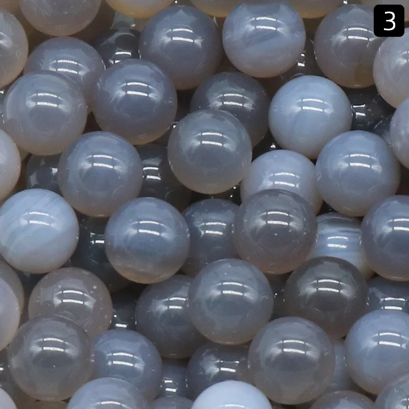 10mm Natural Stone Round Assorted Colors Loose Beads No Hole Handmade DIY for Jewelry Making