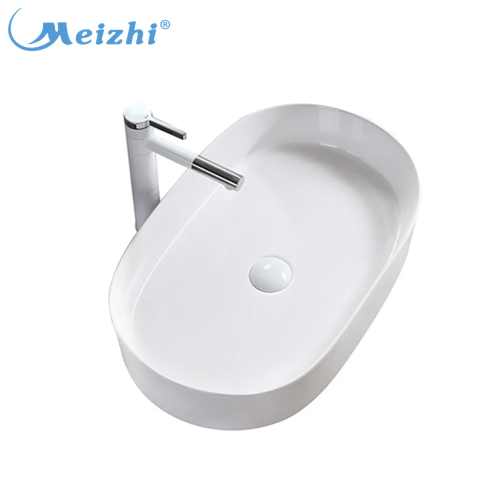 Lavamanos Ceramic Basin Bathroom Counter Top Lavatory for European Bathroom 