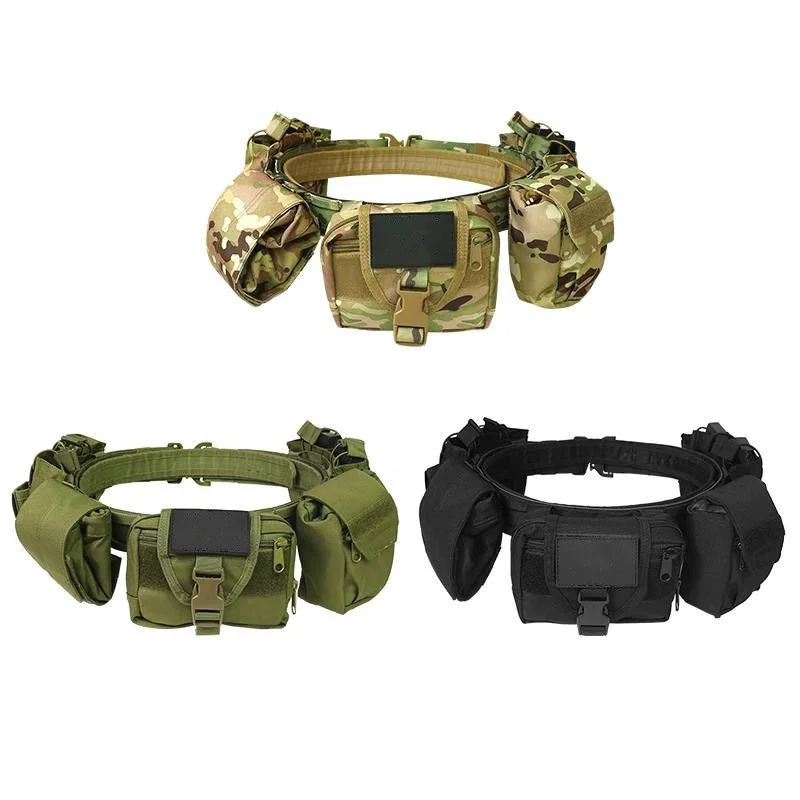 Detachable Tactical Training Waist Bag Hunting Mountaineering Tactical Duty Belts Utility Belt with Accessories Pouches