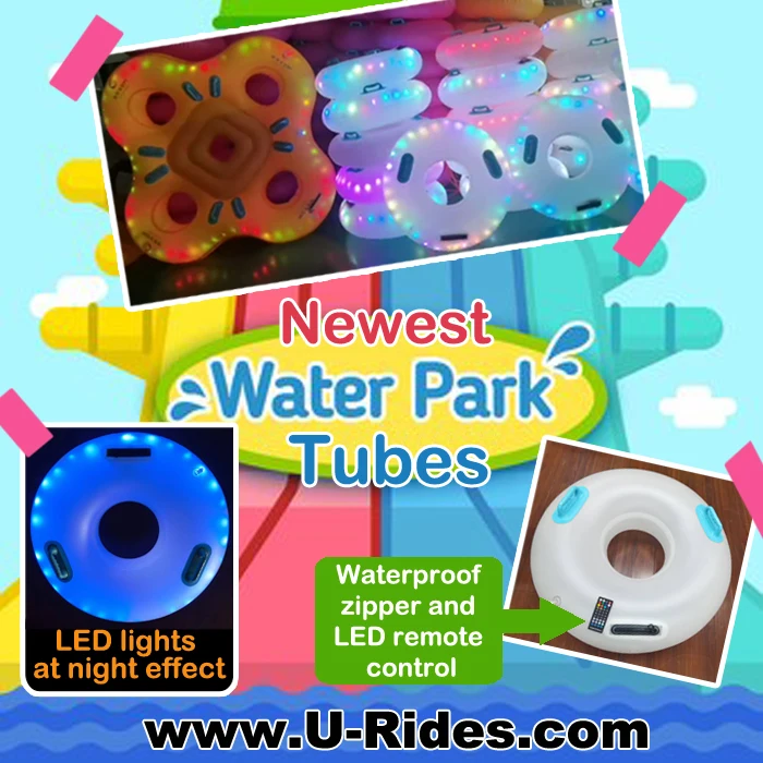 Lazy River Tube Inflatable PVC Clear Single Swim Ring Transparent Water Park Tube for Water Park Super Fibreglass Slide