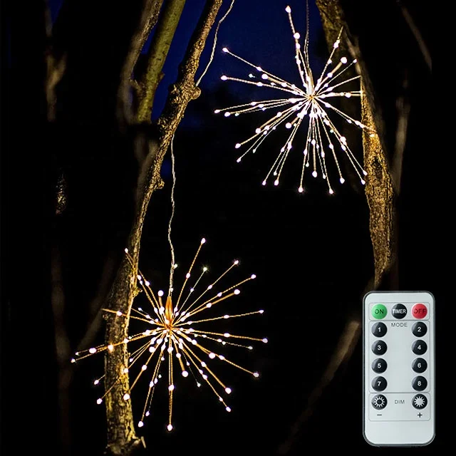 Battery Operated Firework Fairy Starburst Lights Holiday Time Light