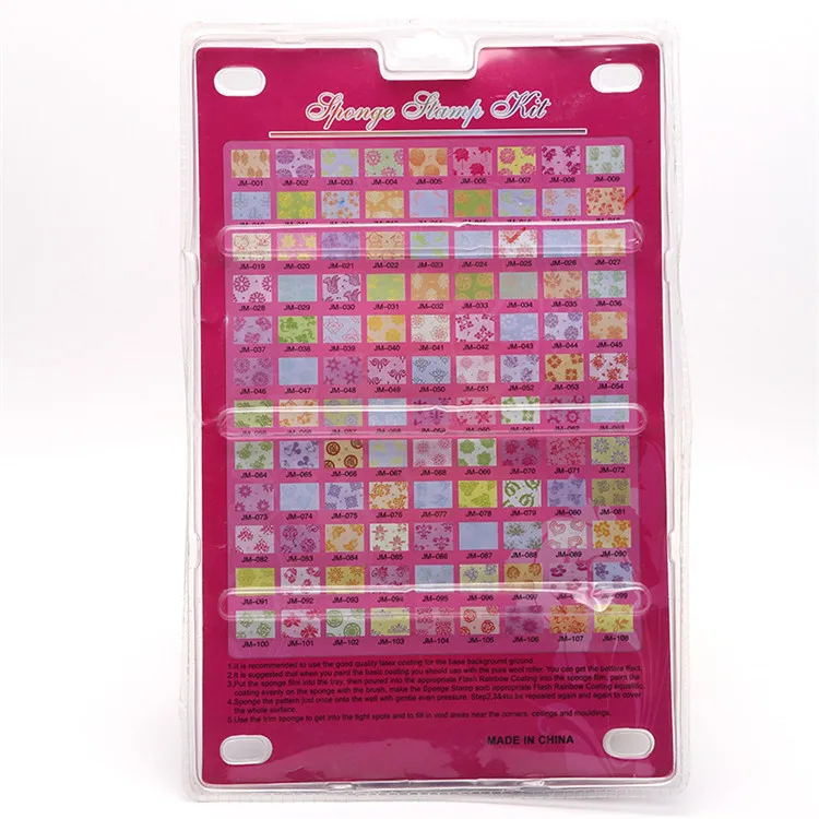 Different Patterns Available Wall Decorative Painting Wall Sponge Stamp Paint Tool Kit