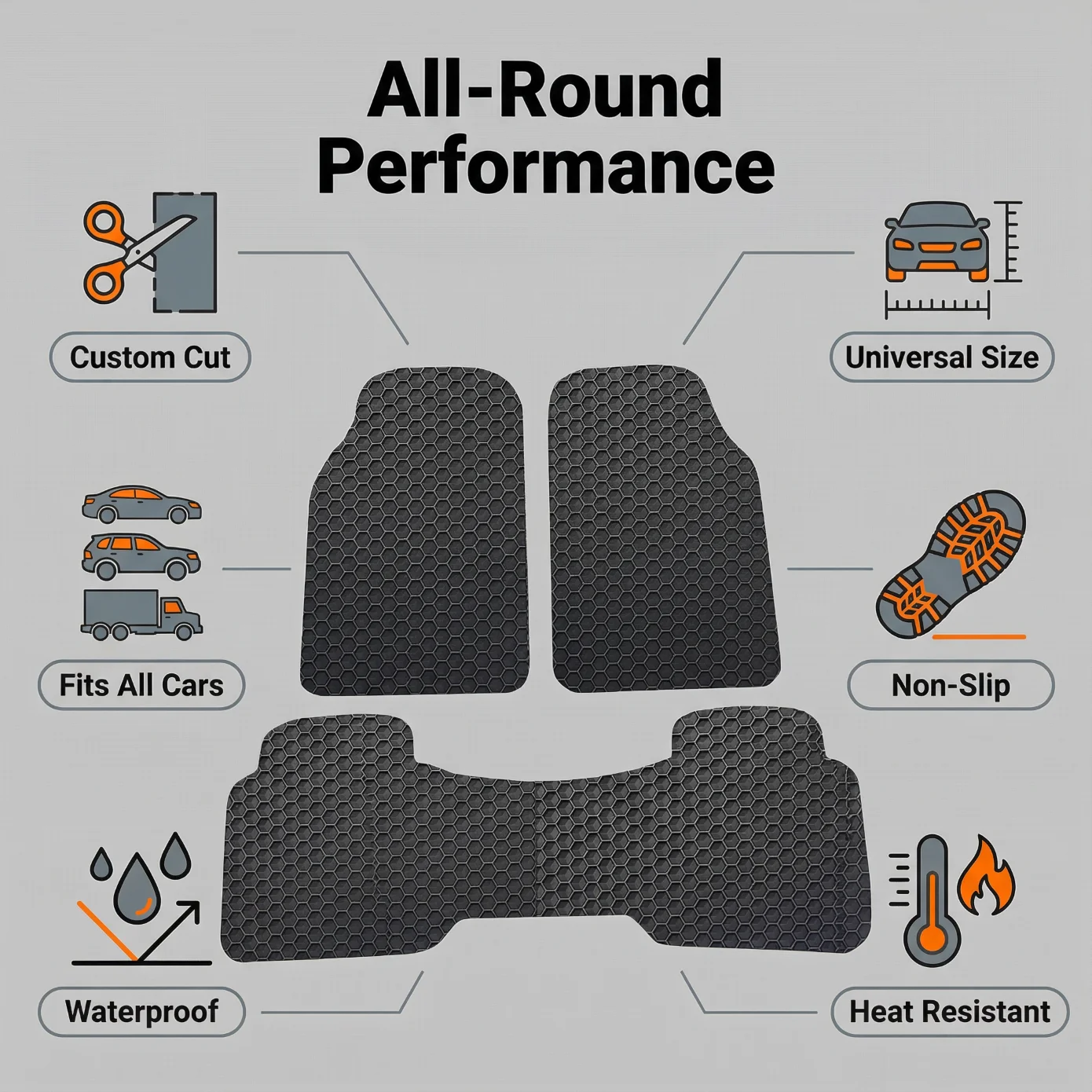 product top ranking sewing 1cm diameter honeycomb 3 4 5 pieces pvc diamond luxury waterproof custom floor car mats-26