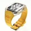 pin buckle-flash gold case-yellow strap