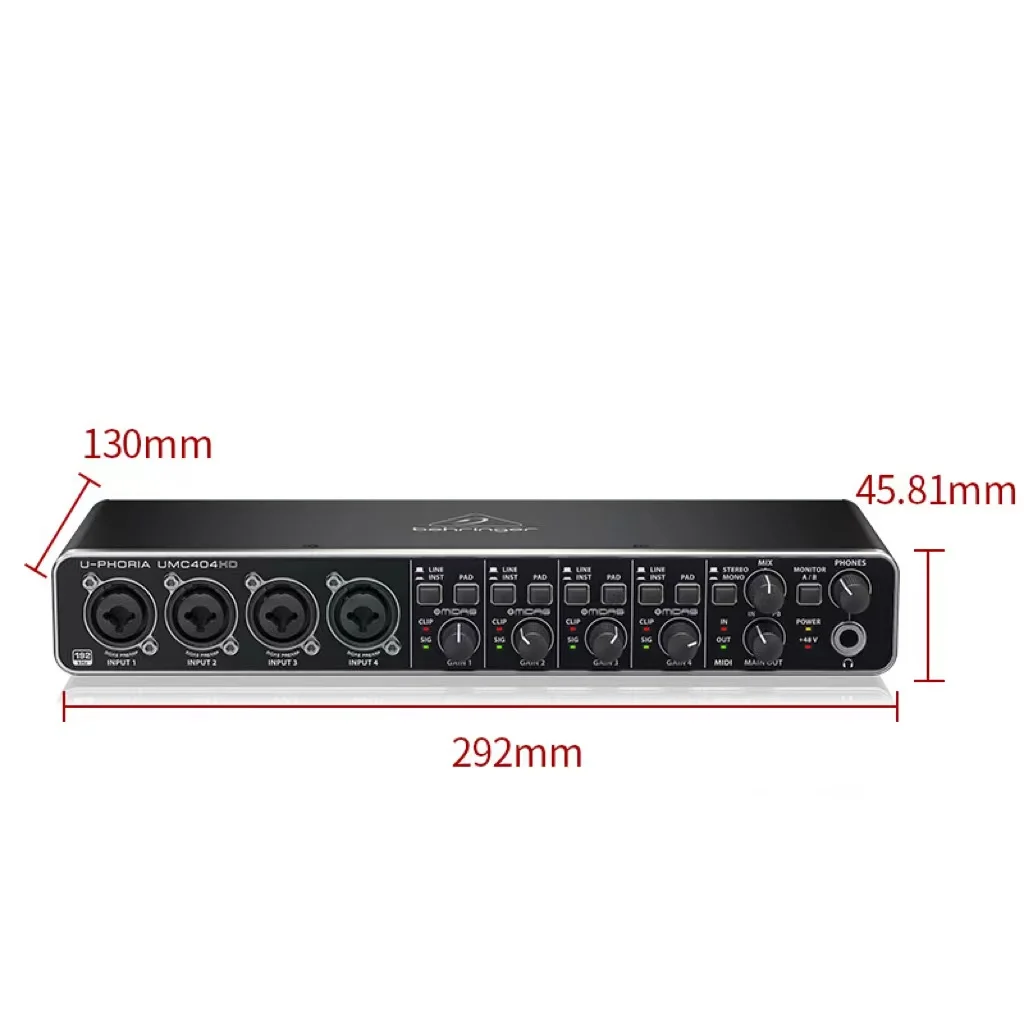 Wholesale 3rd gen 4i4 usb Pc Computer Sound Cards Audio Interface 24-Bit192 kHz resolution for professional recording