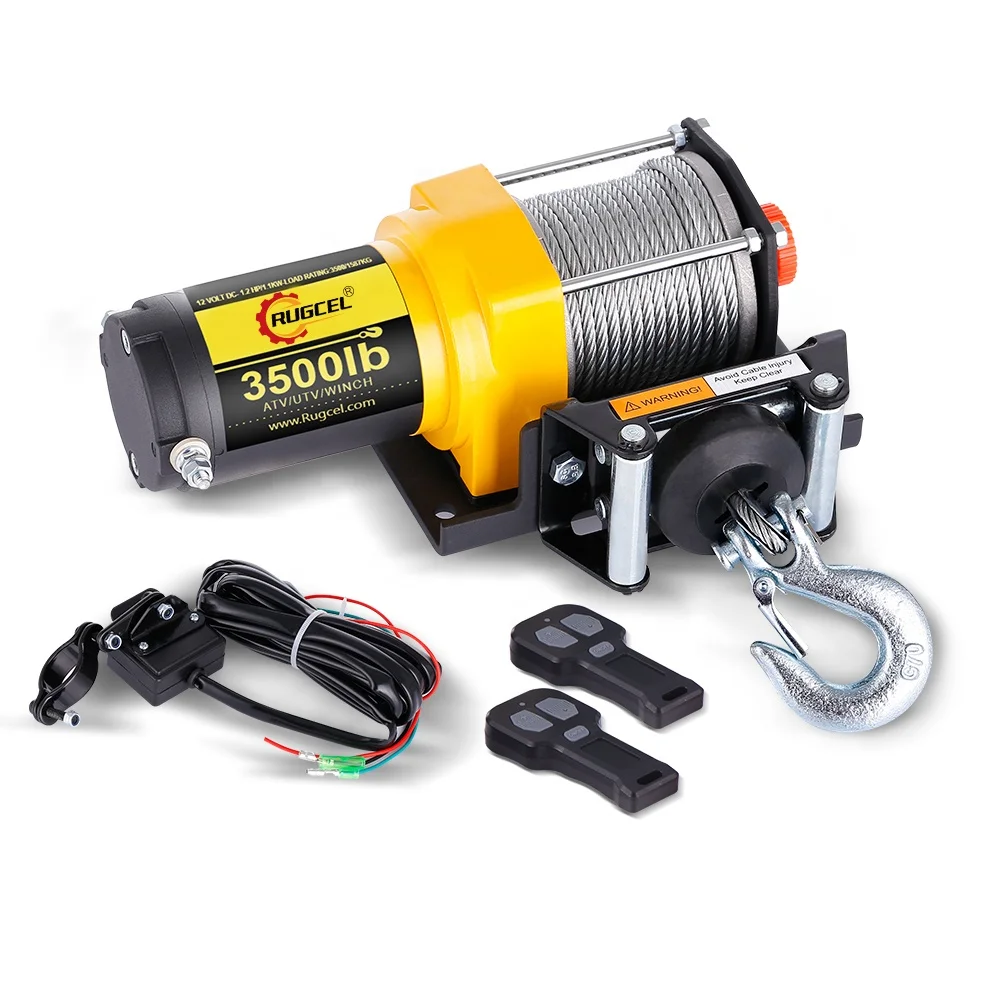
DC 3500 lb Electric Winch Off Road Recovery ATV Winch with Steel Wire Rope 