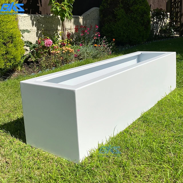 Custom Large Outdoor Aluminum Planter Boxes Garden Metal Pots for Landscaping Wholesale Available