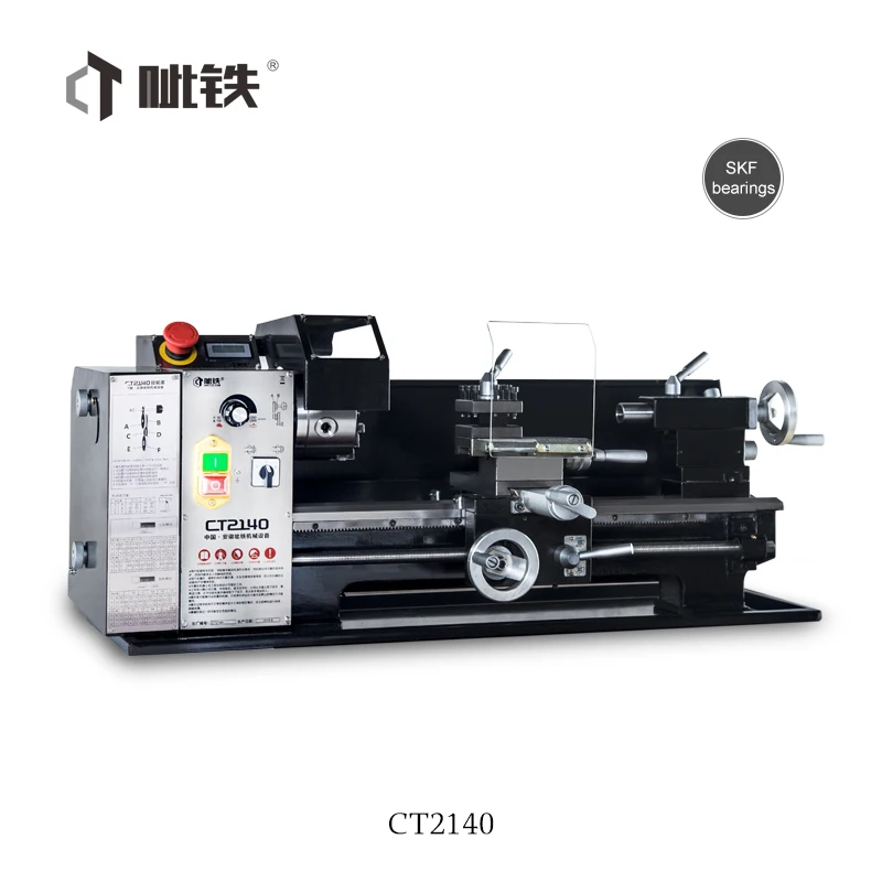Lathe CT2140 Machine Mini Bench Metal 600w Horizontal Engine Turning Machine Engineering Machinery Workshops Manual Metal Winone