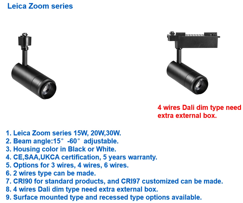 Daytonled Leica Series Ce Saa Ukca Zoom 15w 20w 30w 3 Wires 4 Wires 3 ...