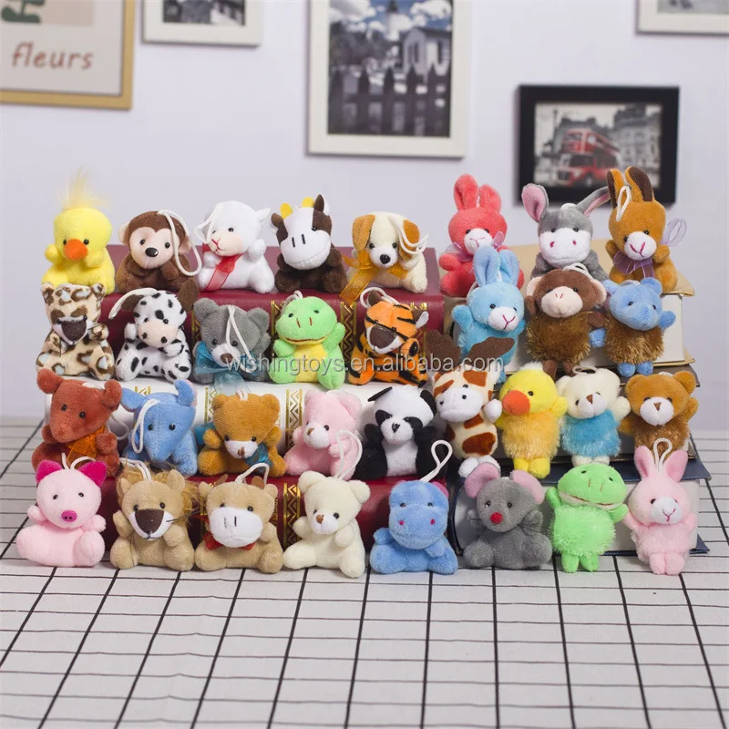 Factory Cheap Lovely 32 Pack Mini Plush Animals Toys Set Cute Small