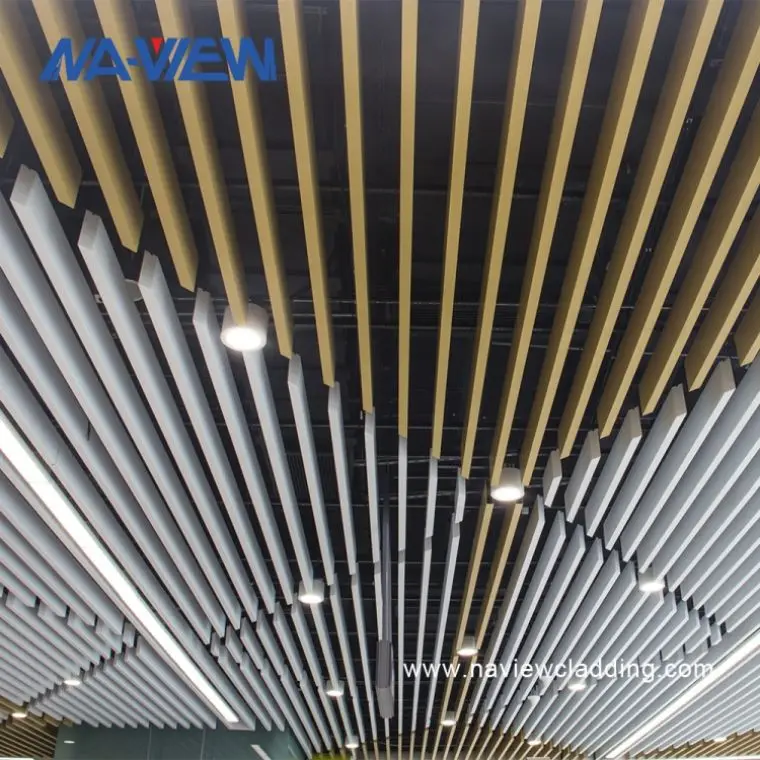Menards Modern White Drop Ceiling Panel Waterproof Fireproof Aluminum Alloy Strip Tiles for Hotel Heat Insulation Metal Ceilings