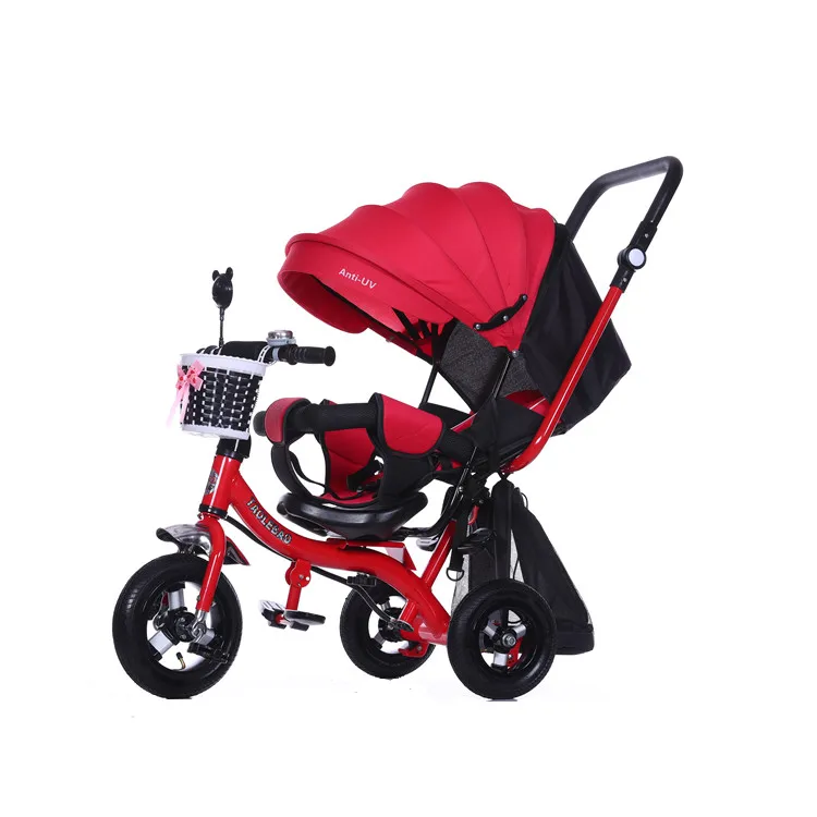 Wholesale High Quality Carbon Steel 4 in 1 Baby Tricycle