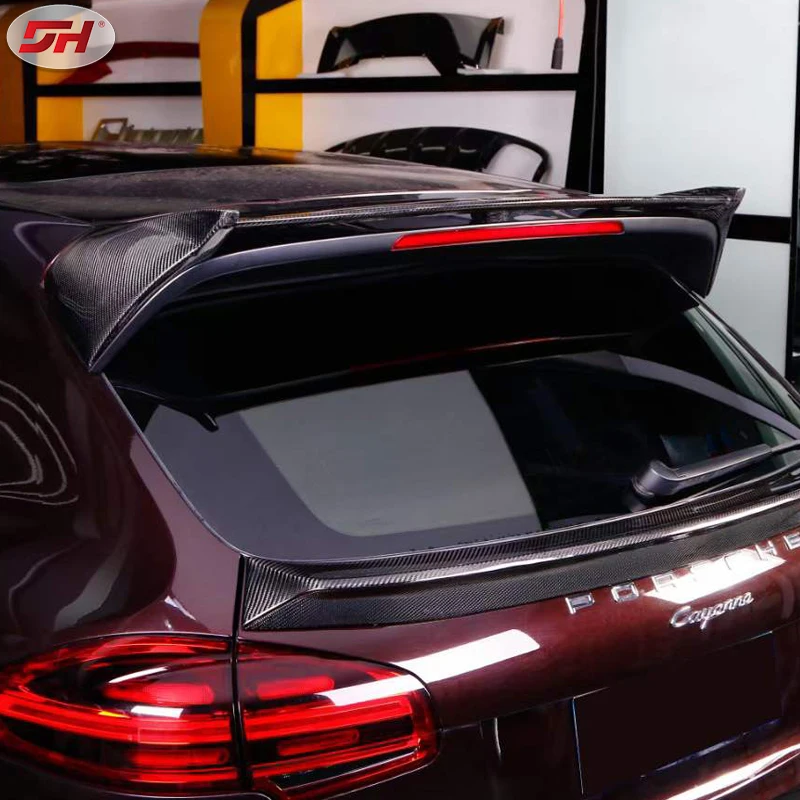 carbon fiber material roof spoiler top wing rear spoiler for Porsche Cayenne 958.2 2015-2017