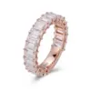 Anillo de oro rosa de 14 quilates con diamante cultivado en laboratorio