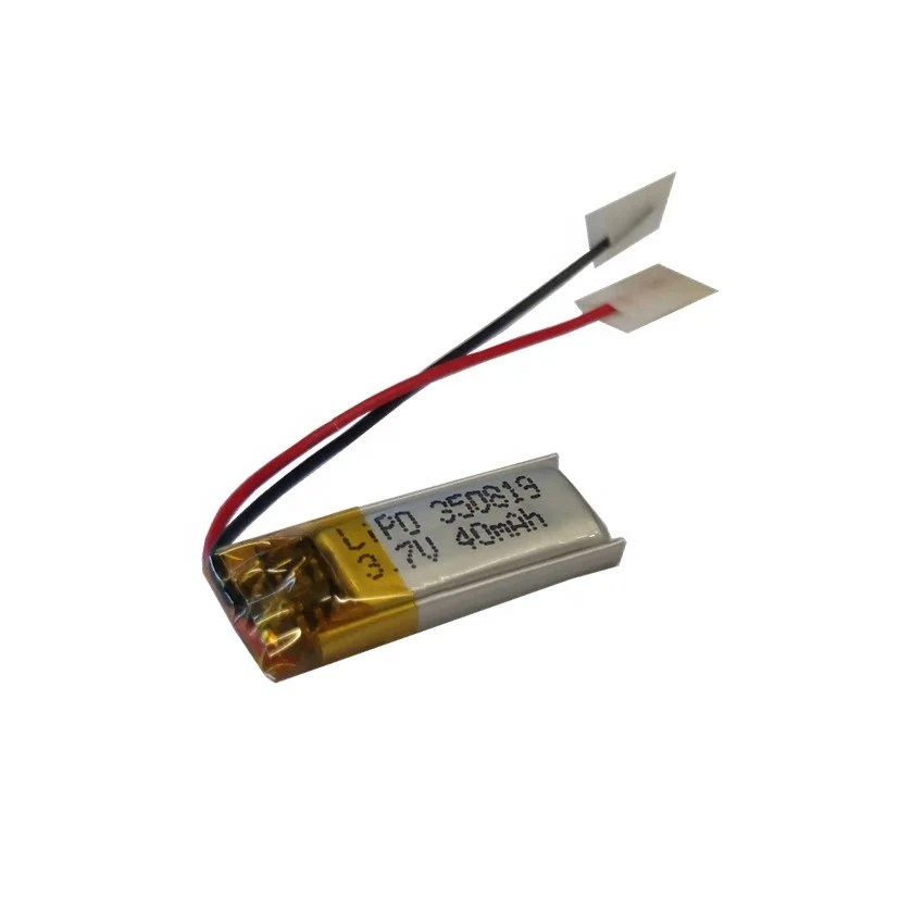 350819 3.7V 40mAh充電式リチウムポリマーバッテリー| Alibaba.com
