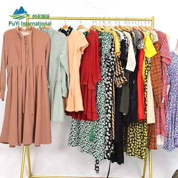 ladies vintage cotton dress second hand clothing in bales 100kg used clothing bale from japan