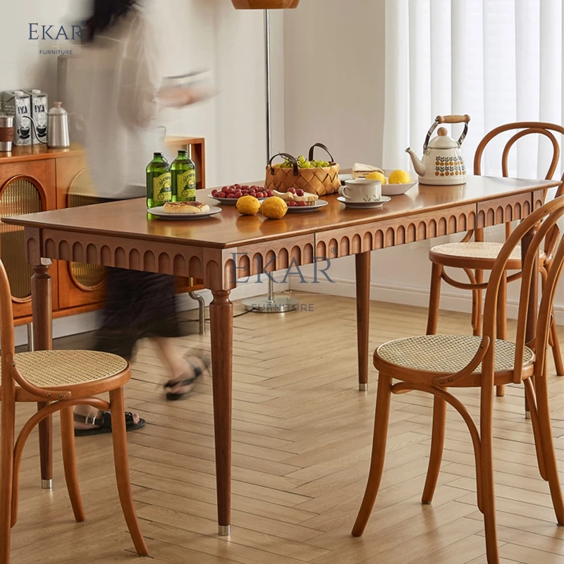 product new design ekar furniture luxury dining table set with chairs kitchen table set 4 chairs-62