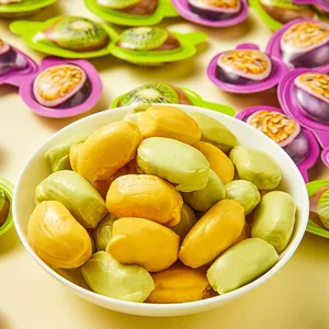 Wholesale 3D Shaped Fruit Juice Gummies Passion Fruit & Kiwi Flavored for Wedding for Celebrations