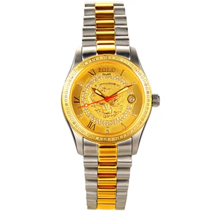 Men's High-End Luxury Mechanical Wristwatch Stainless Steel Band Automatic Movement with Power Reserve and Day Function