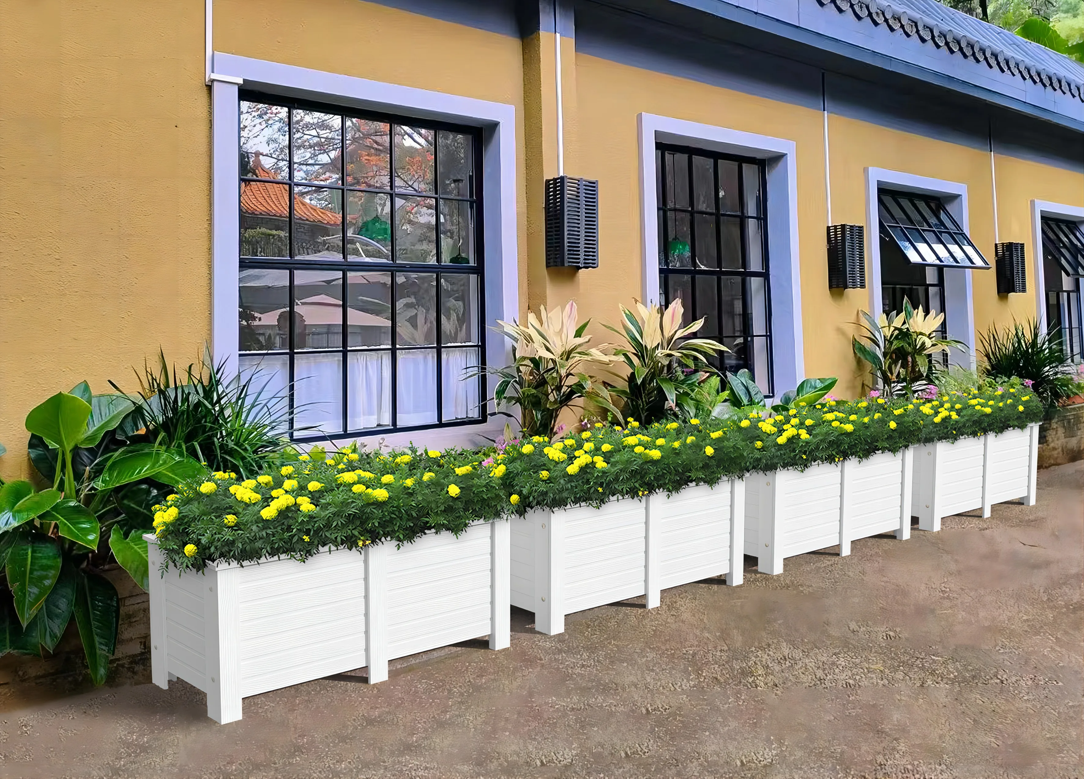DIY Custom Garden Rectangle Pvc Planter Box for Promotion