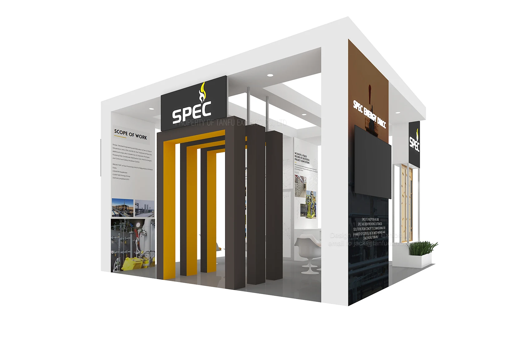 Booth Design and Executing Aluminium Truss Modular Exhibition Booth