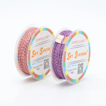 SKY H 0.9~1.5mm Polyester Jewelry Cord Colorful Gold Thread Jewelry Accessories Bracelet Necklace Material