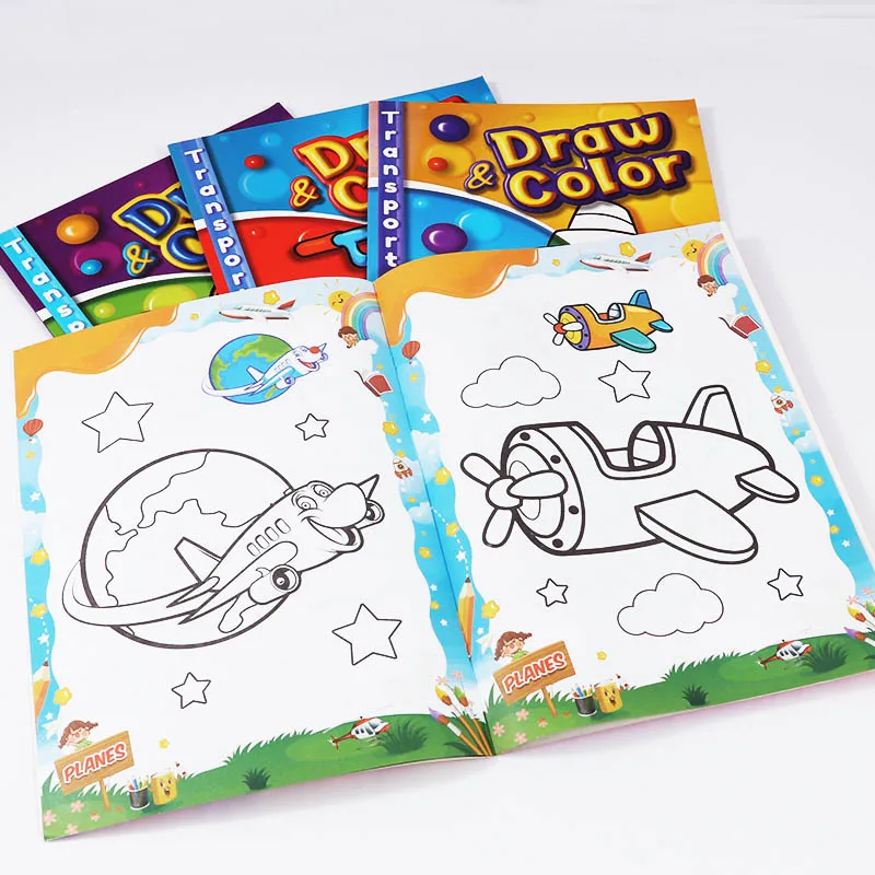 Juguetes educativos Foska, páginas, libro para colorear a mano