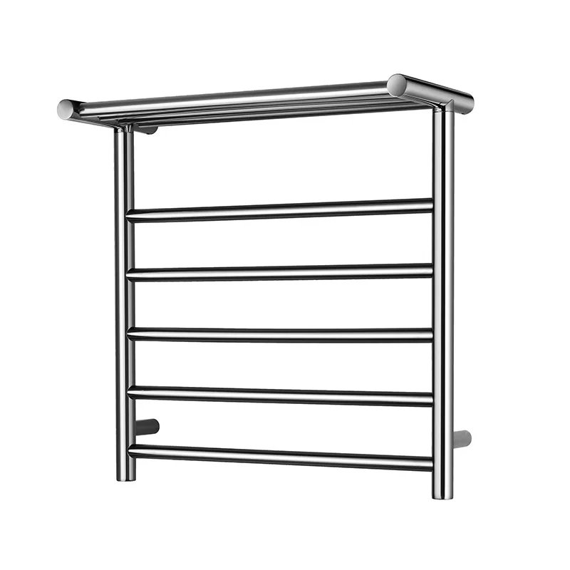 Aluminum Floor Standing Electric Towel Rack Bathroom Set Warm Free