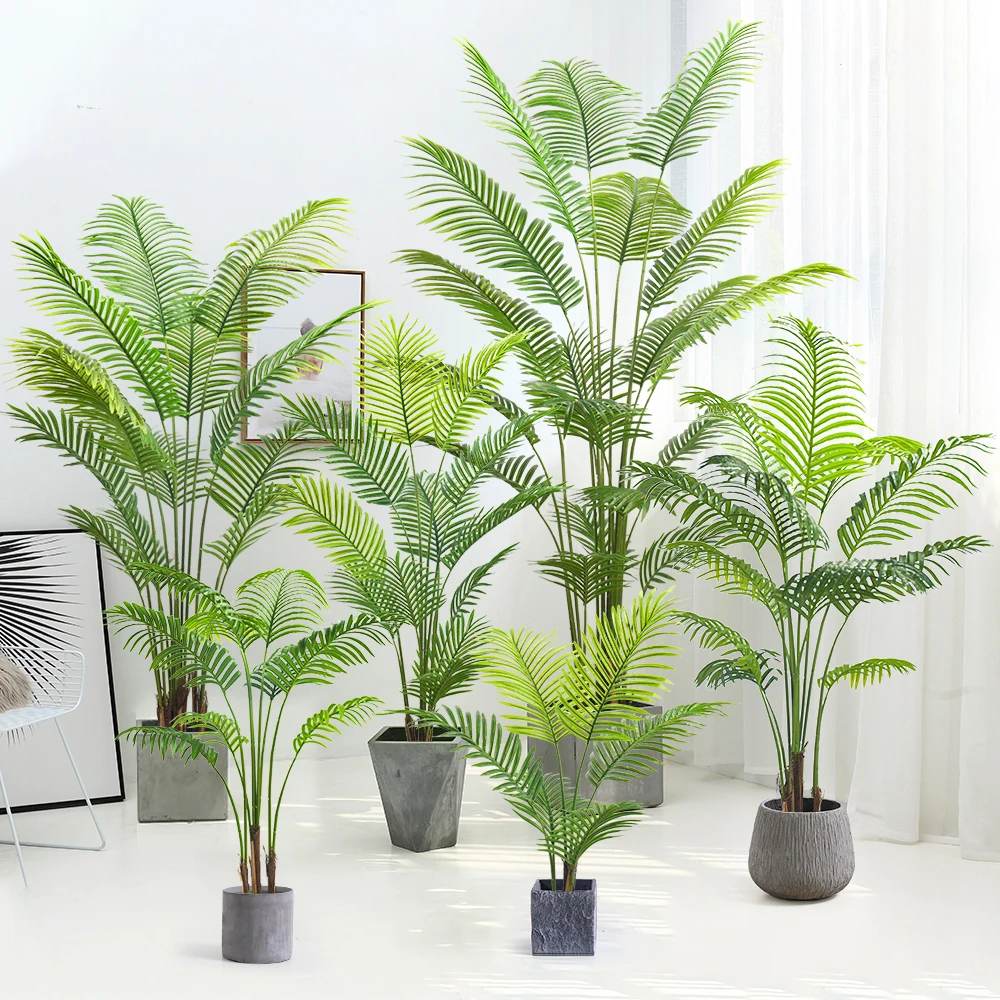 Artificial Plant Manufacturer Custom Green Bonsai Areca Palm Plastic