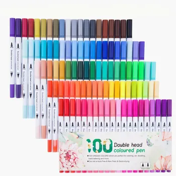 12 Colors Dual Brush Pens Art Markers Set Flexible Brush & 0.4mm Fineliner  Tips Watercolor Color Pens Perfect for Children Adults Artists Journaling  Drawing Sketching Coloring Calligraphy Hand Letter 