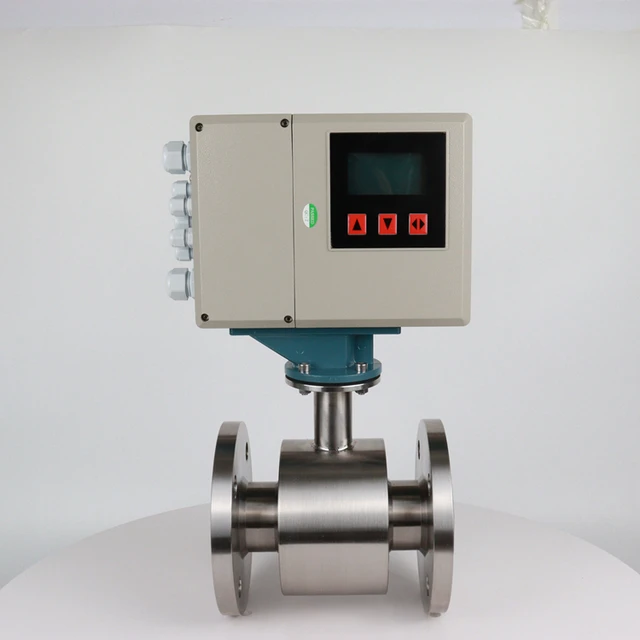 2x16LED display intelligent magnetic flowmeter fuel meter water electromagnetic flow meter
