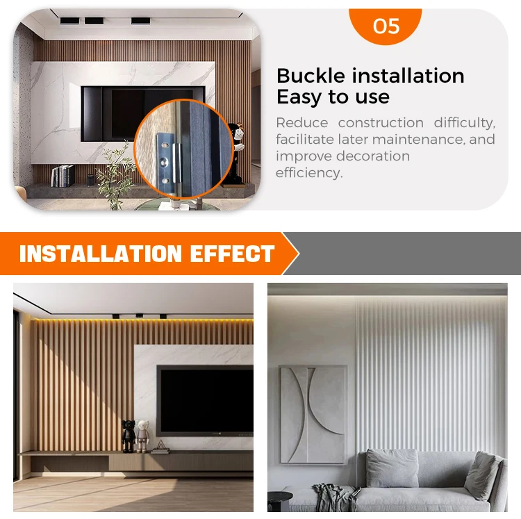 Lambrin 3D Decorative WPC PVC Wall Panels for Interior