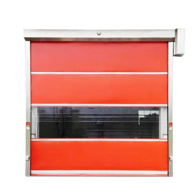 Customized Interior PVC Plastic Thermal Insulation High Speed Fast Rolling Shutter Door