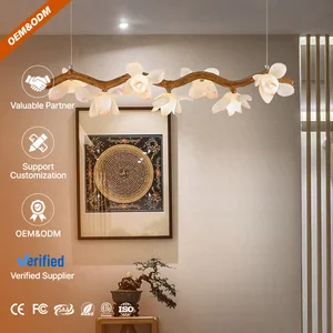 Creative Design Wabi Sabi Tree Branch Chandelier Hardware Glass Pendant Lights for Dining Room Fixtures