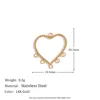 Five-ring hollow twist heart accessories-gold