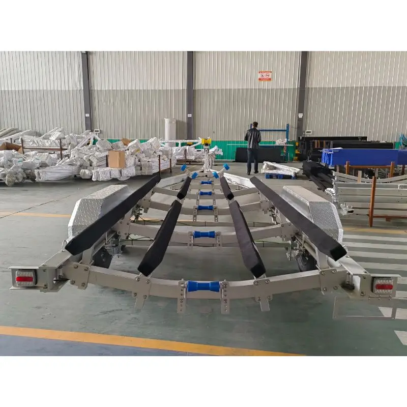 28ft Customized 8m Used Boat & Watercraft Trailer  2 Axle Double Axles 3000kgs Loading Capacity 3000kgs