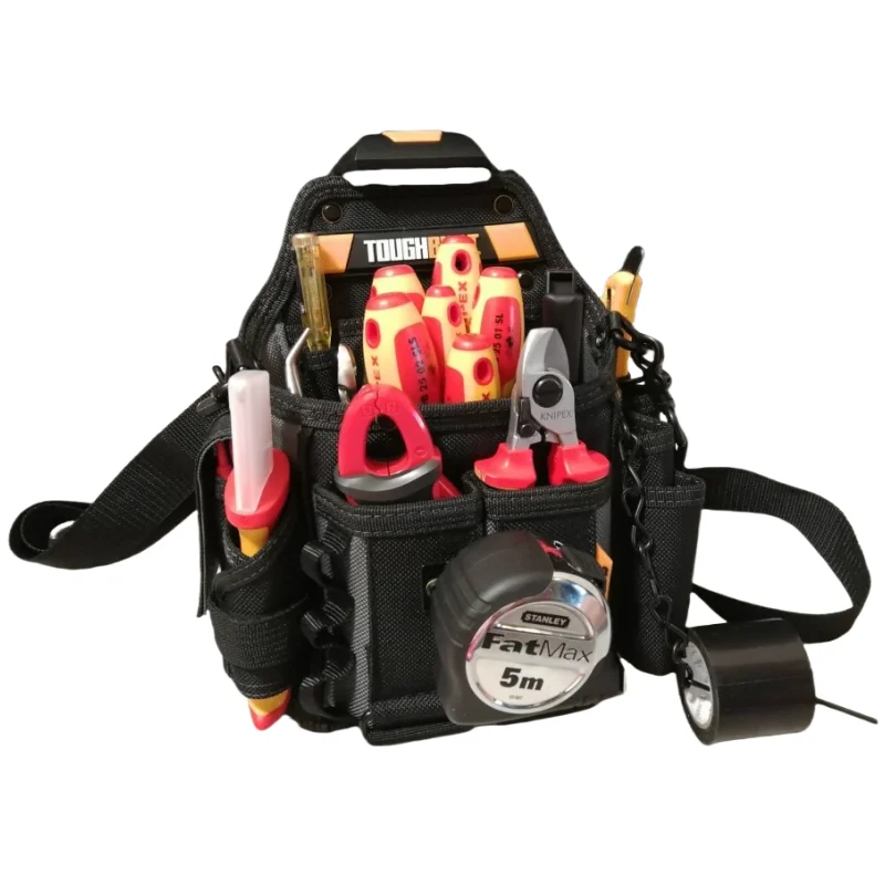 BSCI Tool Belt with Strap Adjustment Carpenter Construction Tool Pouch Bag with Hammer Holder/Large Capacity