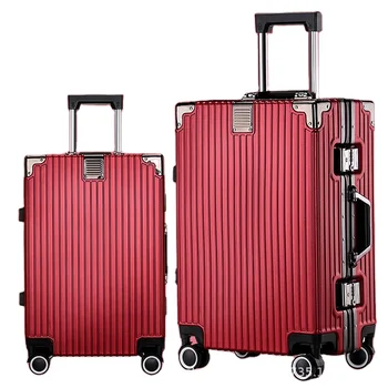 Low Moq High Quality 360 Degree Spinner Wheel Lock Travel Tsa Carry On Luggage Aluminum All Size Suitcase