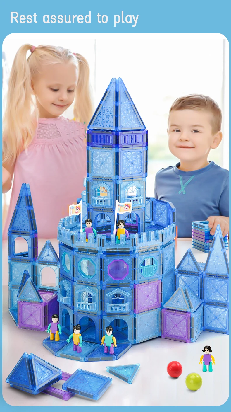 Contixo ST1 150pcs Magnet Building Tiles Toys Clear Magnetic 3D