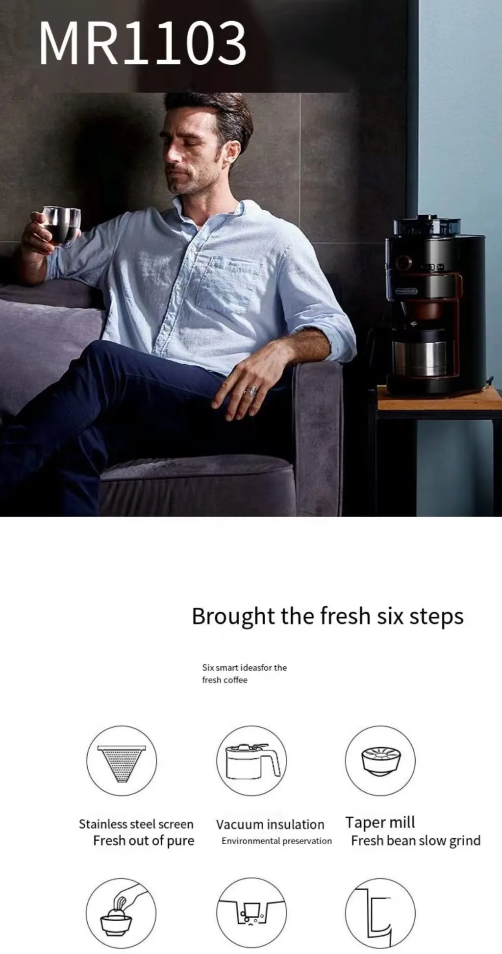 American Small Coffee Machine American Allinone Domestic Full