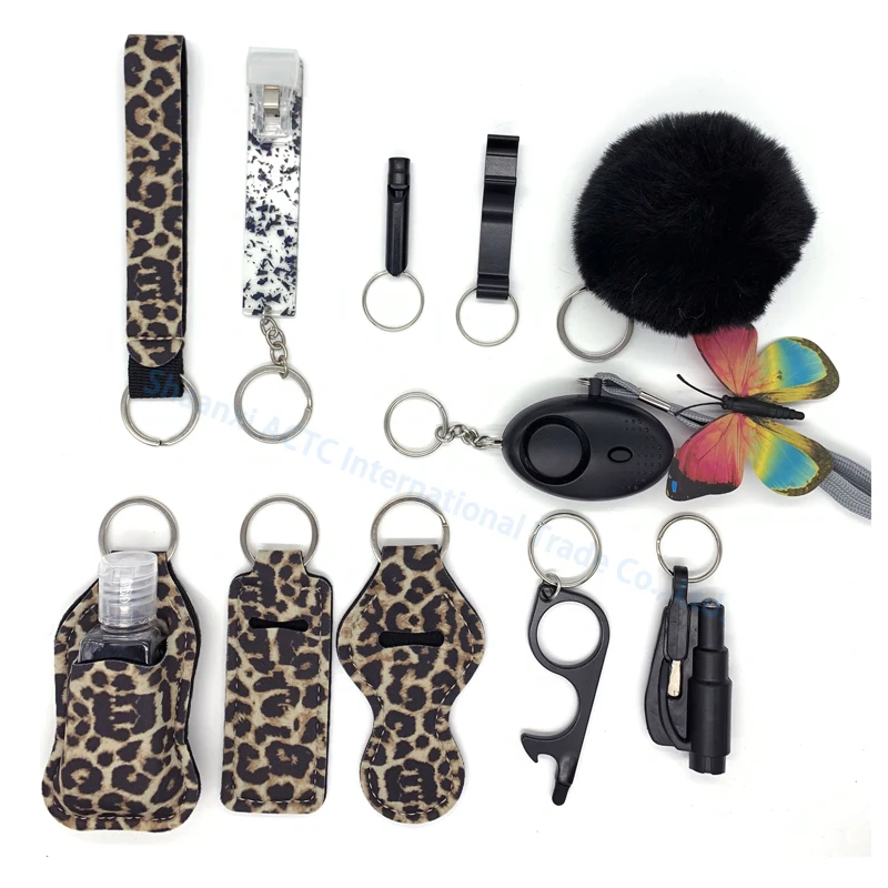 New Product Gift Self Defense Keychain Set Products Safety For Woman