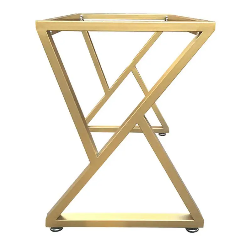Mid Modern Industrial Metal Steel Table Stand Legs Support Foot Gold